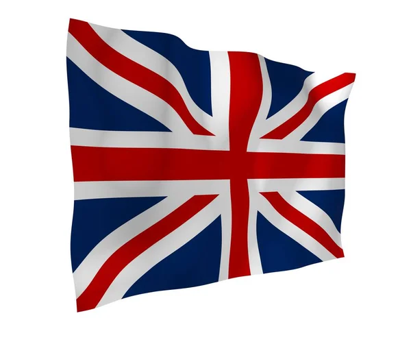 Κουνώντας Σημαία Της Μεγάλης Βρετανίας Βρετανική Σημαία Ηνωμένο Βασίλειο Της — Φωτογραφία Αρχείου