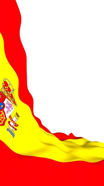 Drapeau Espagne Symbole Officiel Royaume Espagne Concept Web Pages Sportives — Photo