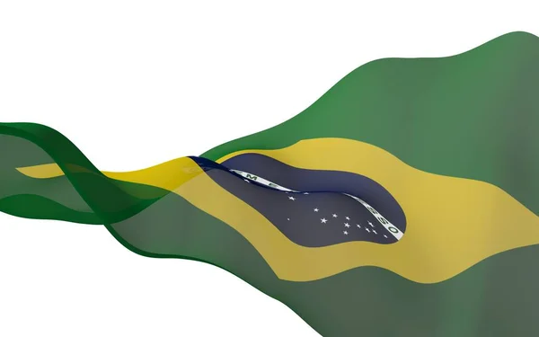 Flagge Brasiliens Schwenkend Ordem Progresso Ordnung Und Fortschritt Rio Janeiro — Stockfoto