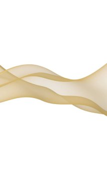 Soyut dalga. Eşarp. Beyaz arka planda parlak kurdele. Soyut duman. Raster hava desteği. Dikey görüntü yönlendirmesi. 3B illüstrasyon