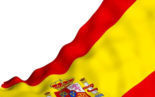 Spaniens Flagga Konungariket Spaniens Officiella Statssymbol Begreppet Webb Sportsidor Språkkurser — Stockfoto