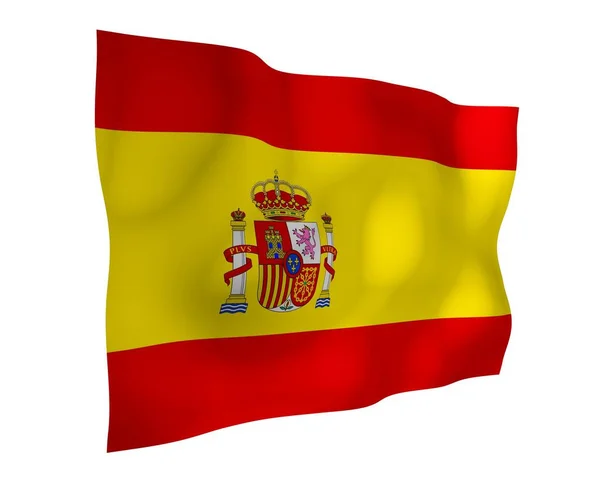 Spaniens Flagga Konungariket Spaniens Officiella Statssymbol Begreppet Webb Sportsidor Språkkurser — Stockfoto