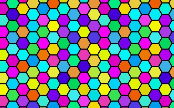 Honingraat Veel Kleur Veelkleurig Isometrische Geometrie Illustratie — Stockfoto