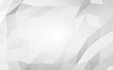 Beyaz soyut arka plan. Lowpoly arka planı. Buruşmuş kağıt. 3B illüstrasyon