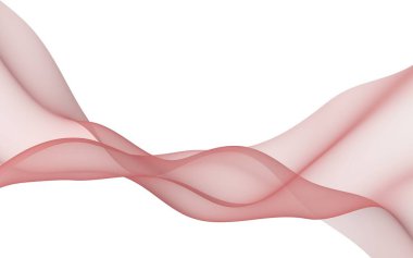 Soyut dalga. Eşarp. Beyaz arka plan üzerinde parlak şerit. Soyut duman. Raster hava arka planı. 3d illüstrasyon