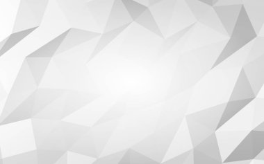 Beyaz soyut arka plan. Lowpoly arka planı. Buruşmuş kağıt. 3B illüstrasyon