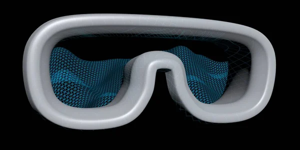Virtuele Realiteit Masker Illustratie Donkere Achtergrond Brillen Technologie Concept Illustratie — Stockfoto