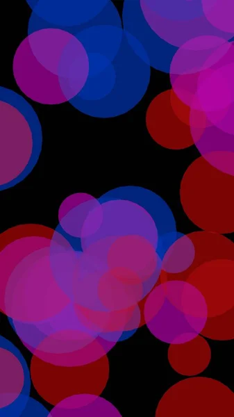 Círculos Translúcidos Multicoloridos Sobre Fundo Escuro Ilustração — Fotografia de Stock
