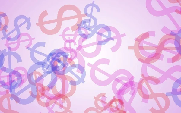 Signos Dólar Translúcidos Multicolores Sobre Fondo Blanco Tonos Rojos Ilustración — Foto de Stock