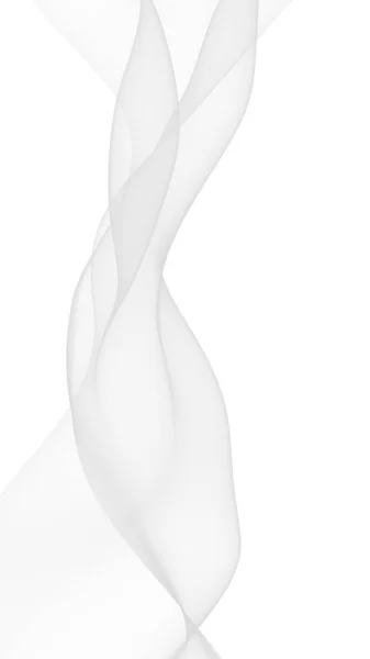 白色的抽象背景 飘飘然的白色围巾 在风中摇曳着白色的绒毛 3D插图 — 图库照片