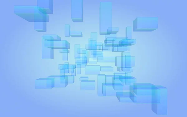 Blue White Abstract Digital Technology Background Pattern Repeating Rectangles Illustration — Stock Photo, Image