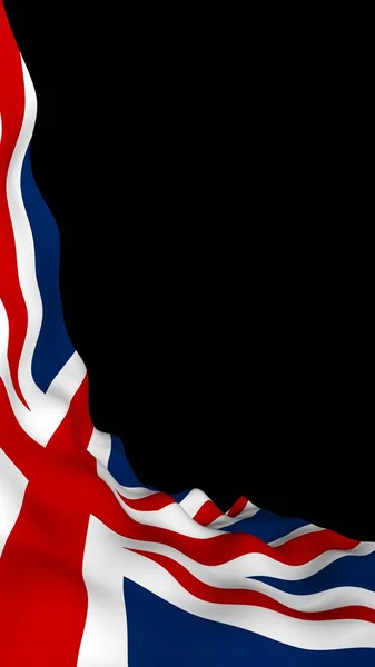 Waving Flag Great Britain Dark Background British Flag United Kingdom — Stock Photo, Image