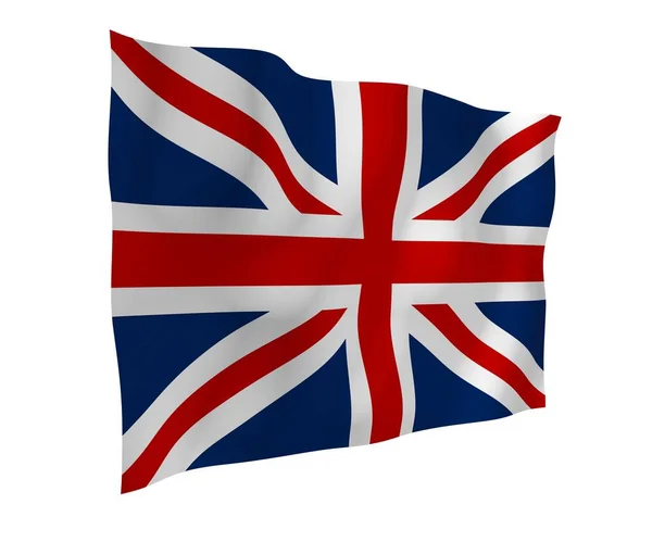 Wapperende Vlag Van Het Groot Brittannië Britse Vlag Verenigd Koninkrijk — Stockfoto