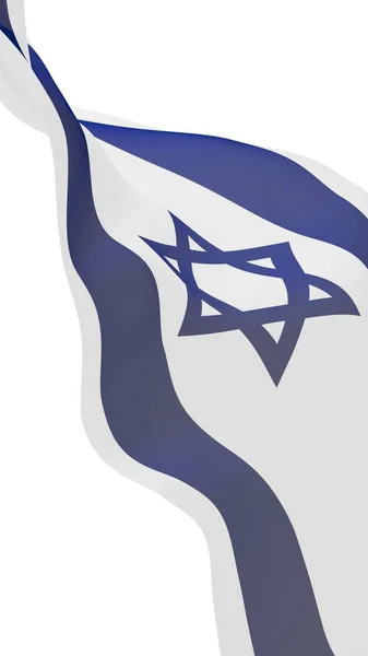 Bandeira Israel Símbolo Estado Estado Israel Uma Estrela Azul David — Fotografia de Stock