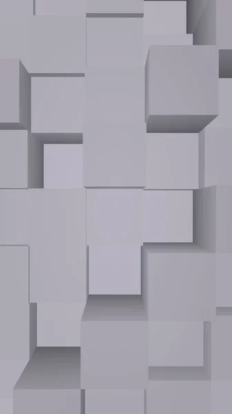 摘要灰色精致立方体几何背景 先进的长方形酒吧 3D渲染 3D插图 — 图库照片