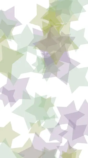 白い背景に多色の半透明の星 緑色のトーン 3Dイラスト — ストック写真