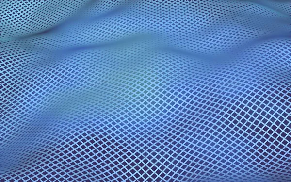 紫蓝色背景下的抽象景观 网络空间网格 科技网 3D插图 — 图库照片