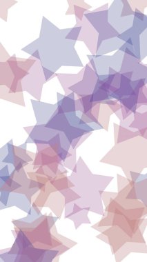 Beyaz arka planda gri yarı saydam yıldızlar. Dikey görüntü yönlendirmesi. 3d illüstrasyon