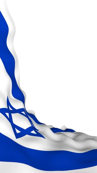 Die Flagge Israels Staatssymbol Des Staates Israel Ein Blauer Davidstern — Stockfoto