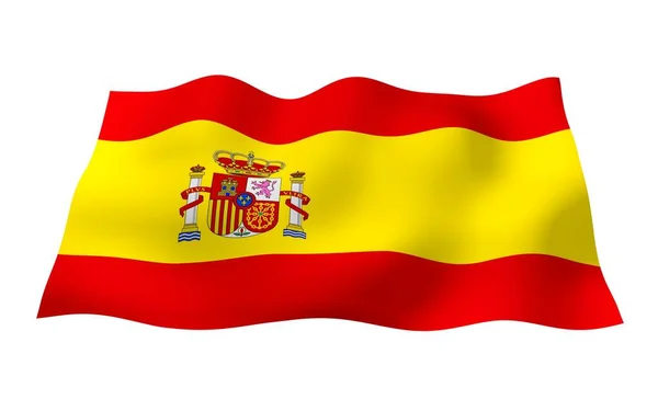 Flag Spain Official State Symbol Kingdom Spain Concept Web Sports — Stock Photo, Image