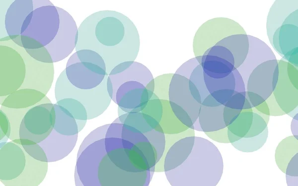 Multicolored Translucent Circles White Background Green Tones Illustration — Stock Photo, Image