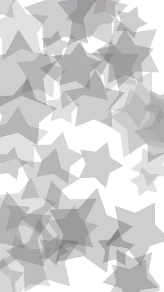 Gray Translucent Stars White Background Vertical Image Orientation Illustration — Stock Photo, Image