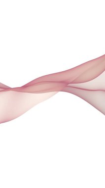 Soyut dalga. Eşarp. Beyaz arka planda parlak kurdele. Soyut duman. Raster hava desteği. Dikey görüntü yönlendirmesi. 3B illüstrasyon