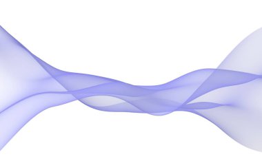 Soyut dalga. Eşarp. Beyaz arka plan üzerinde parlak şerit. Soyut duman. Raster hava arka planı. 3d illüstrasyon