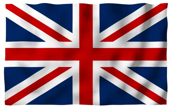 Bandeira Acenando Grã Bretanha Bandeira Britânica Reino Unido Grã Bretanha — Fotografia de Stock