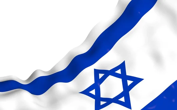 Bandera Israel Símbolo Estatal Del Estado Israel Una Estrella Azul — Foto de Stock