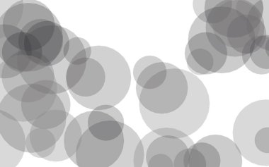 Beyaz arka planda yarı saydam daireler. 3B illüstrasyon