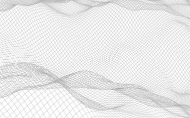 Beyaz arka planda soyut manzara. Siber uzay şebekesi. merhaba teknoloji ağı. 3d illüstrasyon