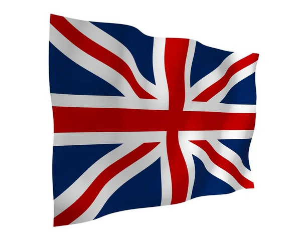 Wapperende Vlag Van Het Groot Brittannië Britse Vlag Verenigd Koninkrijk — Stockfoto