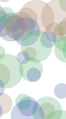 Beyaz arka planda çok renkli yarı saydam daireler. 3B illüstrasyon