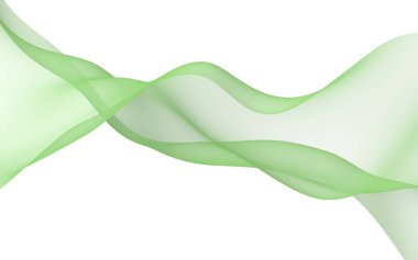 Soyut dalga. Eşarp. Beyaz arka plan üzerinde parlak şerit. Soyut duman. Raster hava arka planı. 3d illüstrasyon