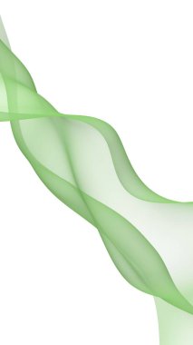 Soyut dalga. Eşarp. Beyaz arka planda parlak kurdele. Soyut duman. Raster hava desteği. Dikey görüntü yönlendirmesi. 3B illüstrasyon