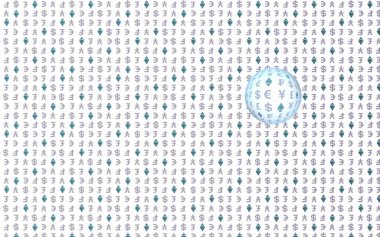 Ethereum kristal ve para beyaz bir arka plan üzerinde. Dijital kripto sembolü. Döviz dalga etkisi, piyasa dalgalanmaları. İş konsepti. 3d illüstrasyon