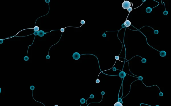 Нейронная Сеть Социальная Сеть Футуристическая Днк Дезоксирибонуклеиновая Кислота Абстрактная Молекула — стоковое фото