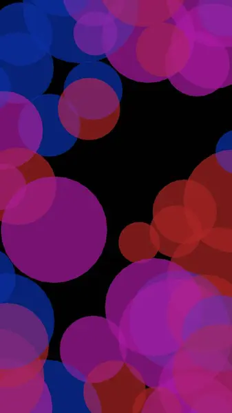 Multicolored Translucent Circles Dark Background Illustration — Stock Photo, Image