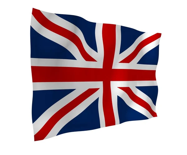 Mávání Vlajkou Velké Británie Britská Vlajka Spojené Království Velké Británie — Stock fotografie