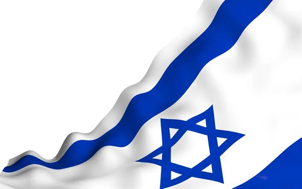 Прапор Ізраїлю Державний Символ Держави Ізраїль Блакитна Зірка Давида Між — стокове фото