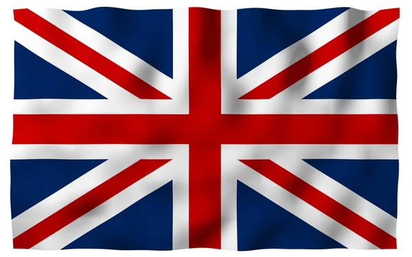 Κουνώντας Σημαία Της Μεγάλης Βρετανίας Βρετανική Σημαία Ηνωμένο Βασίλειο Της — Φωτογραφία Αρχείου