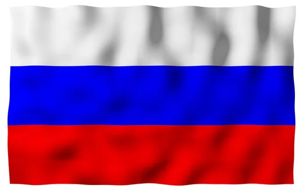 Waving Flag Russian Federation National State Symbol Russia Illustration — Stock Photo, Image