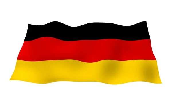 Bandeira Alemanha Ilustração Grande Formato Símbolo Estatal República Federal Alemanha — Fotografia de Stock