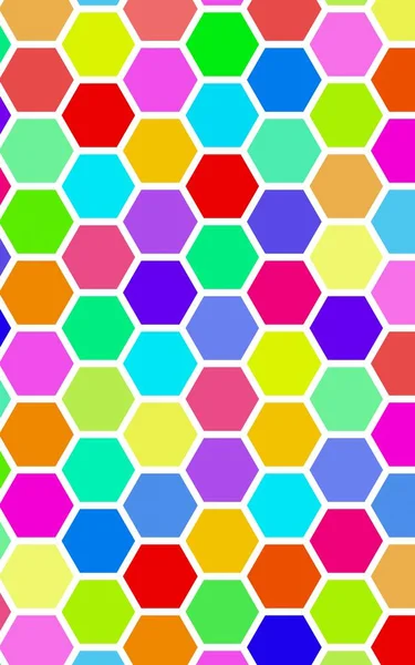 Plaster Miodu Wiele Kolorów Wielokolorowe Geometria Izometryczna Ilustracja — Zdjęcie stockowe