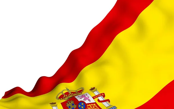 Bandeira Espanha Símbolo Oficial Estado Reino Espanha Conceito Web Páginas — Fotografia de Stock