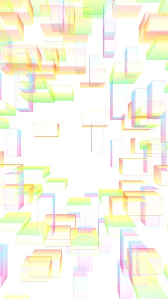 Kolorowy Streszczenie Tło Cyfrowych Technologii Wzór Powtarzalnymi Prostokąty Ilustracja — Zdjęcie stockowe