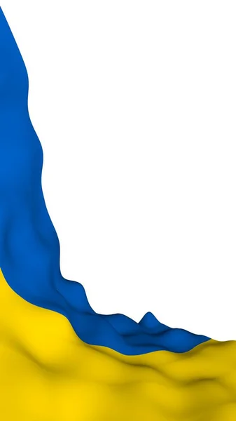 Ukrainas Flagga Vit Bakgrund Nationell Flagga Och Delstat Blå Och — Stockfoto