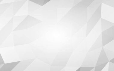 Beyaz soyut arka plan. Lowpoly arka planı. Buruşmuş kağıt. 3B illüstrasyon