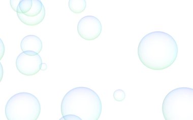 Mor kabarcıklar ile açık mavi renkli arka plan. Duvar kağıdı, doku mor balonlar. 3d illüstrasyon